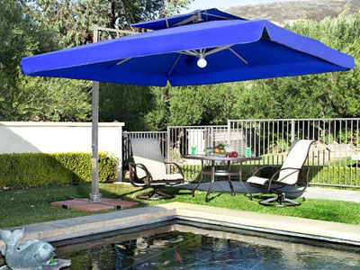 Poolside awnings